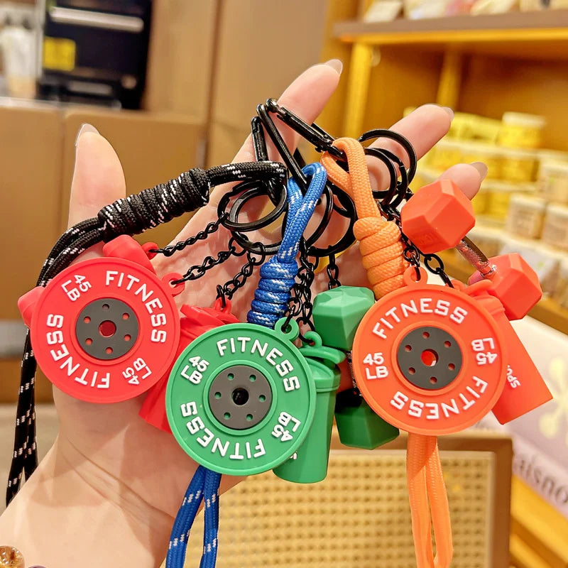 Fitness Keychain Colorful Gym Bag Charm for Fitness Lovers