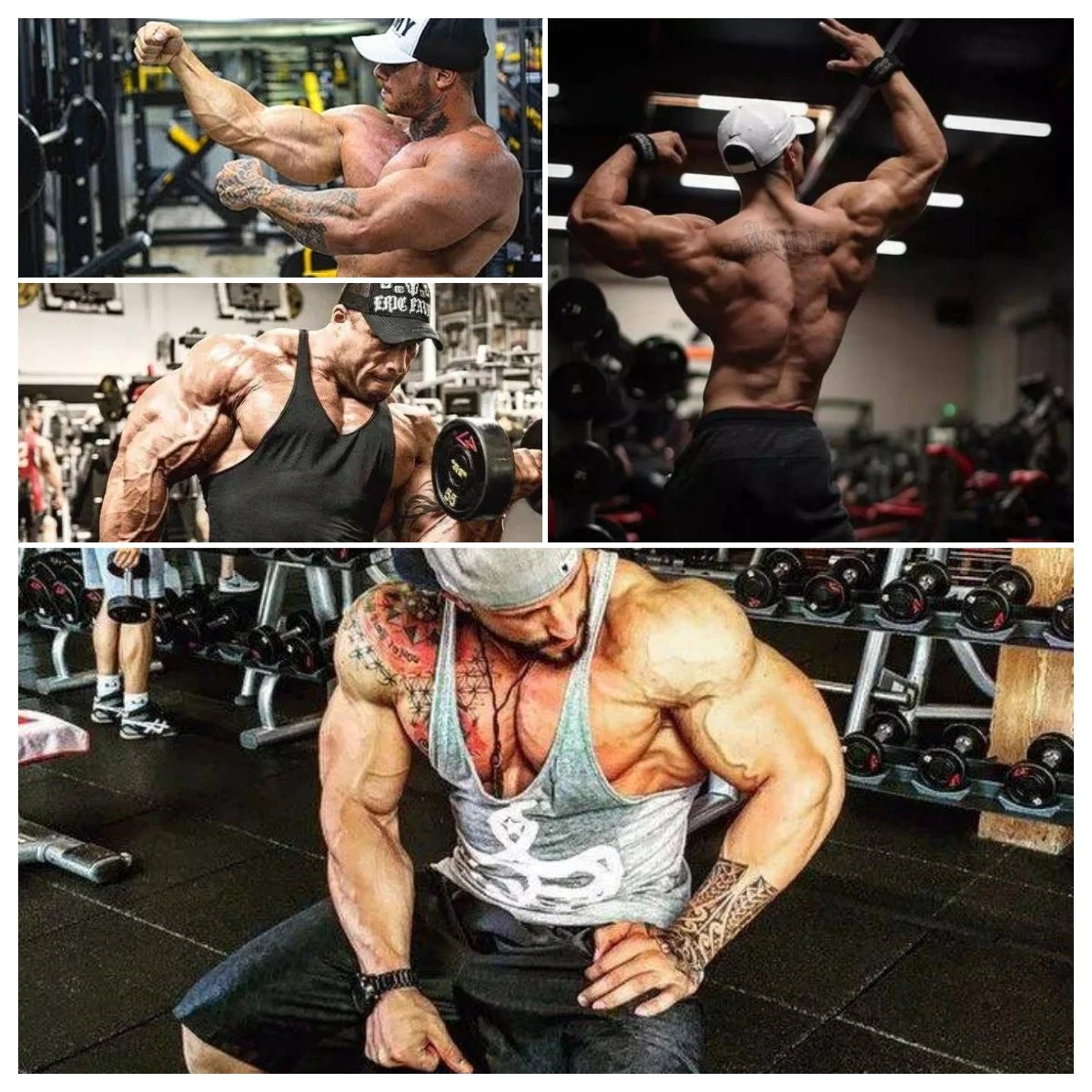 Men's Fitness Stringer Vest Cotton Y-Back Workout Tank
