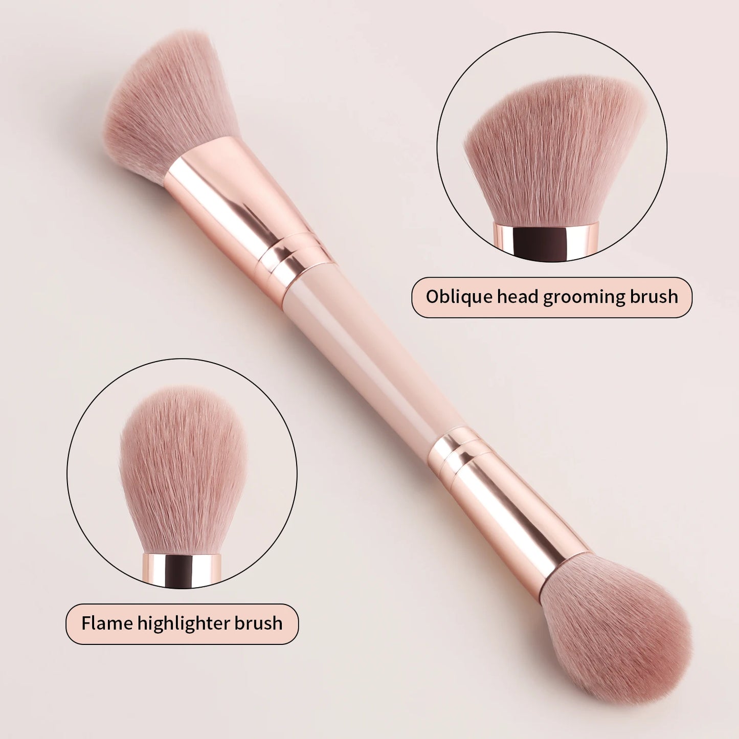 Dual-Ended Makeup Brush Blending & Blush Tool