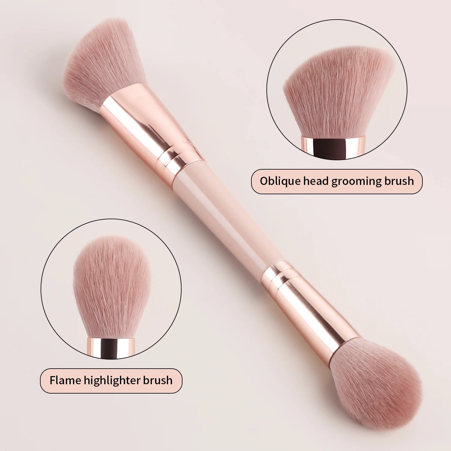 Dual-Ended Makeup Brush Blending & Blush Tool