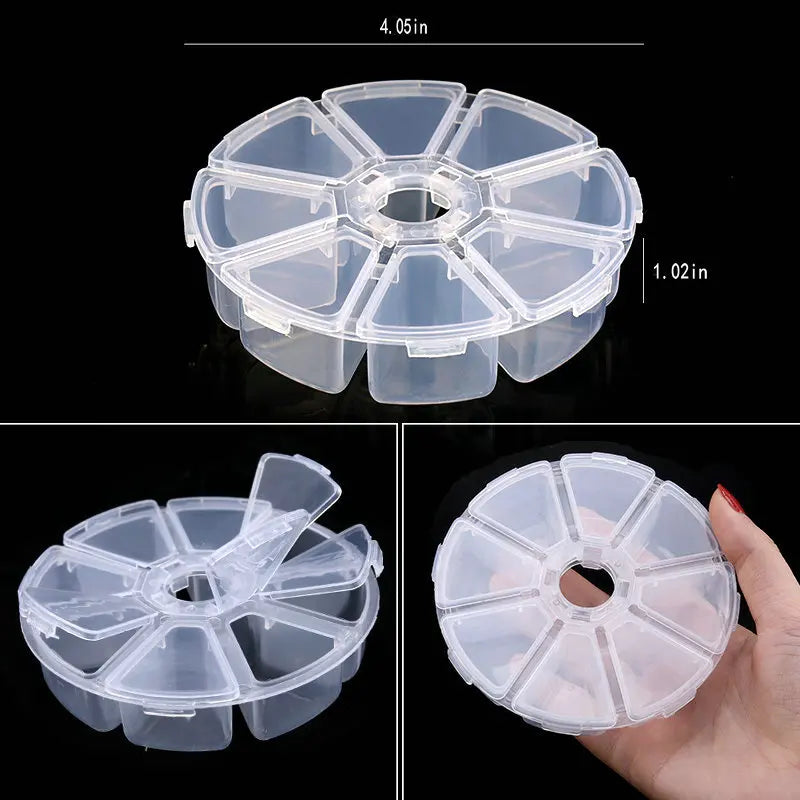 Transparent Plastic Storage Jewelry Box Compartment