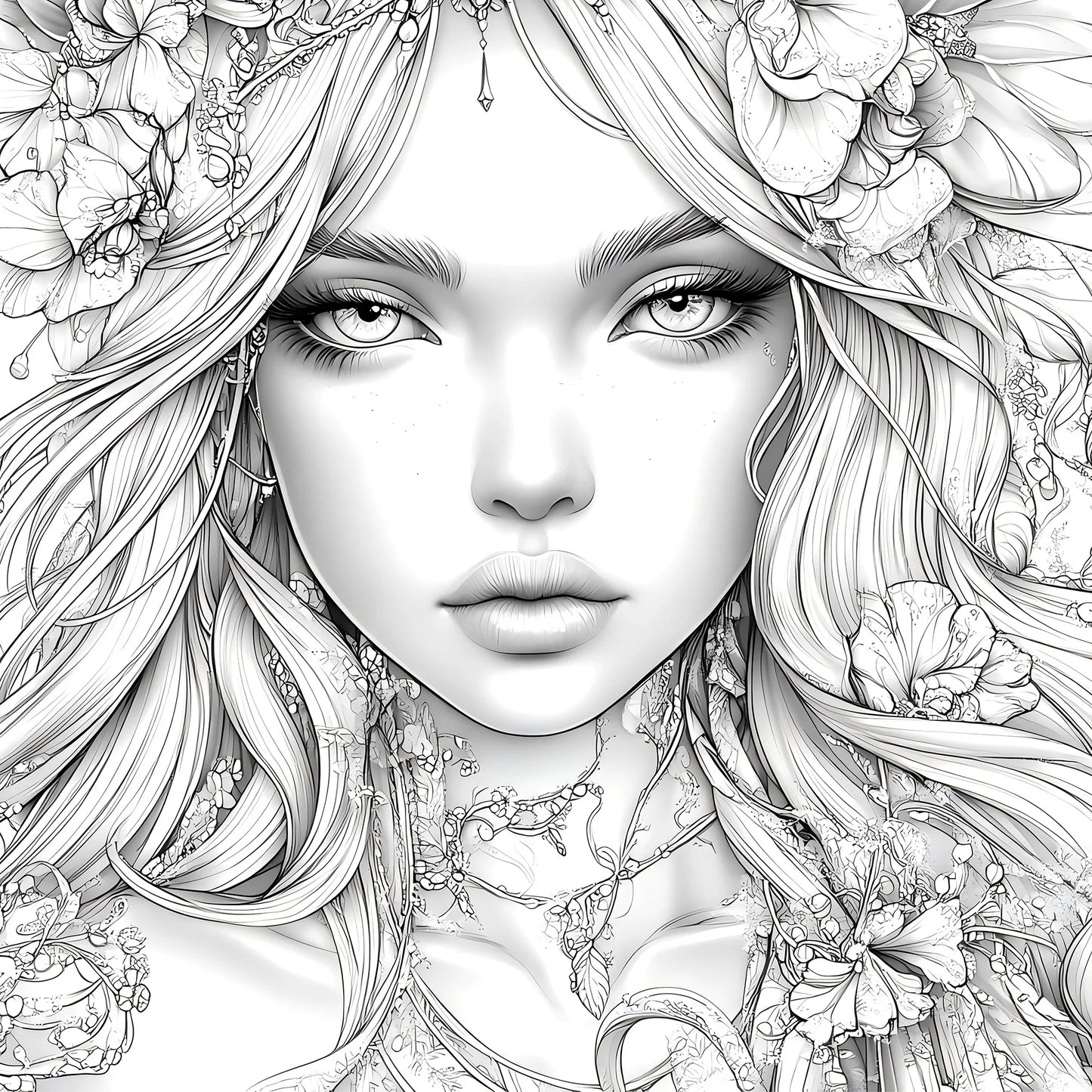 Beautiful Women in Bloom for Makeup Practice