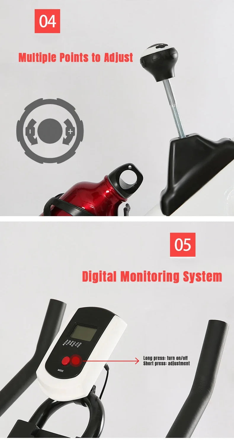 Indoor Cycling Bike with Magnetic Flywheel & LCD Monitor