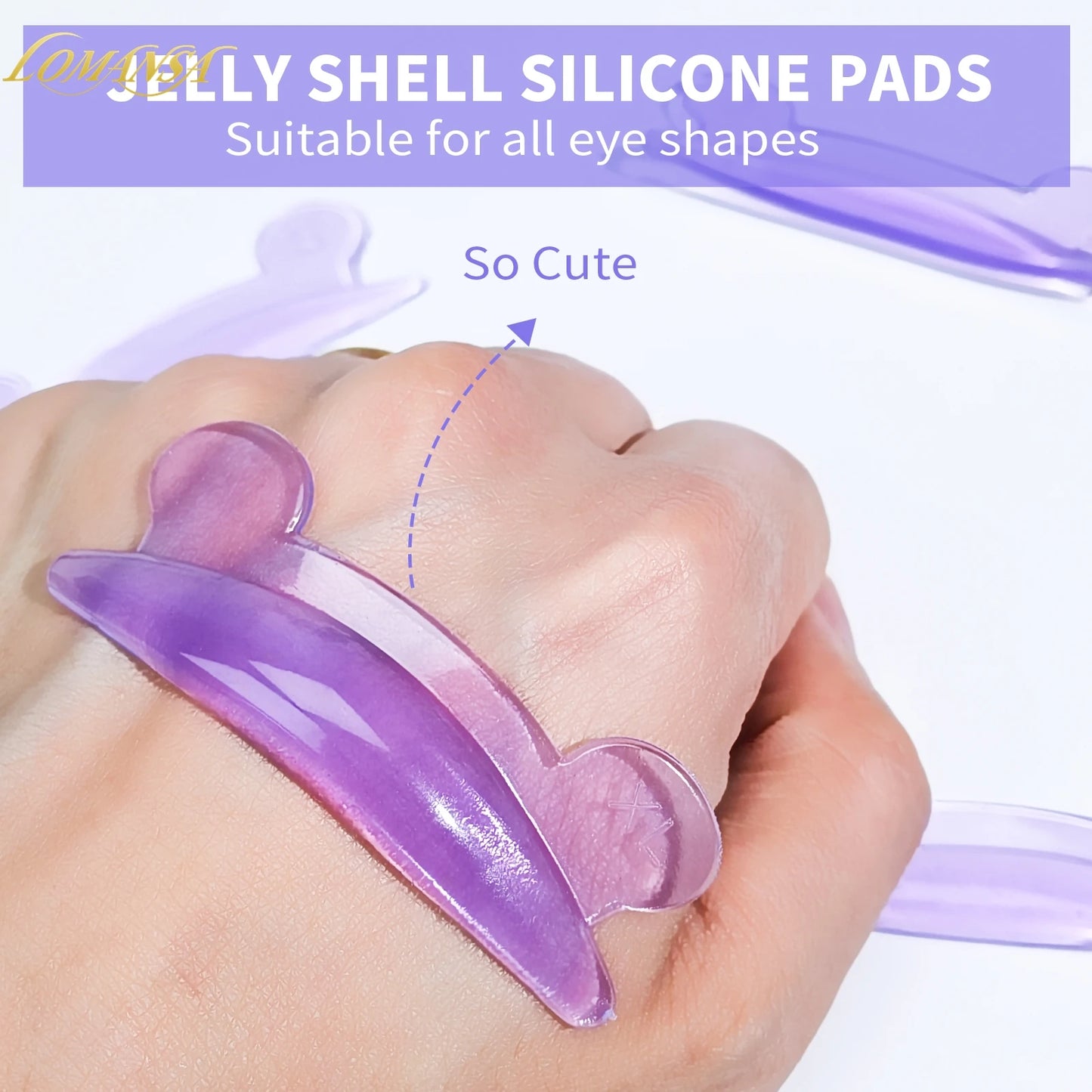 Lomansa 5 Pairs L Curl Silicone Eyelash Perm Pads