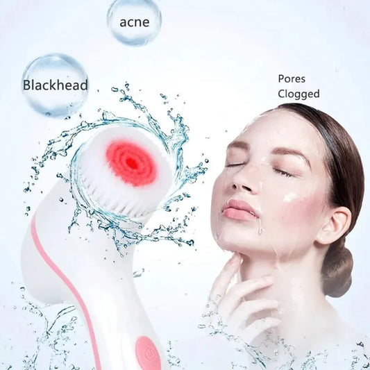 3 In 1 Electric Cleansing Brush Vibrations Facial Cleaner