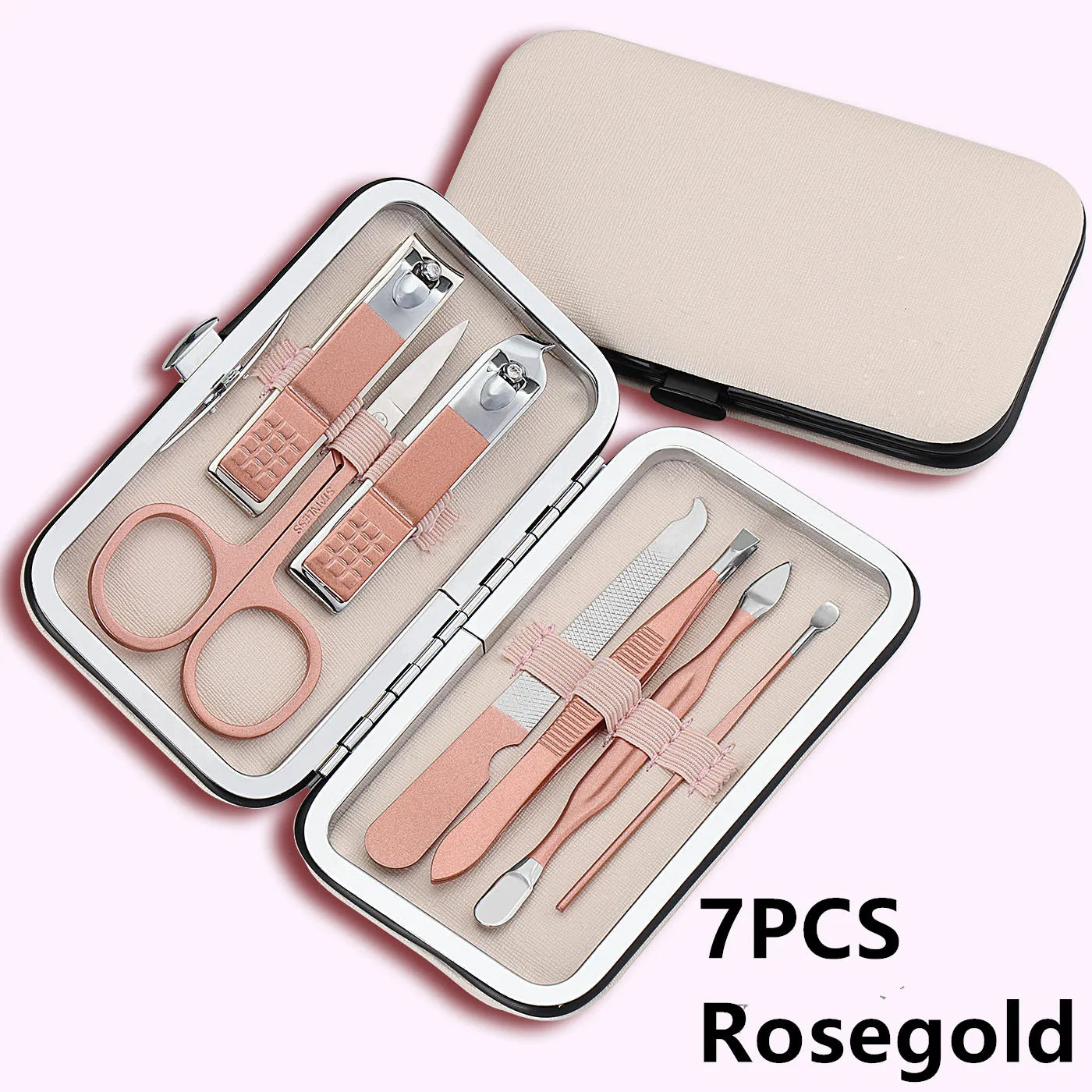 New Rose Gold& Black Nail Scissors Set Nail Clippers