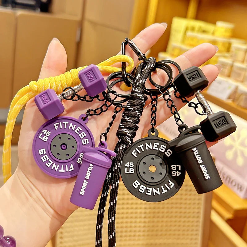 Fitness Keychain Colorful Gym Bag Charm for Fitness Lovers