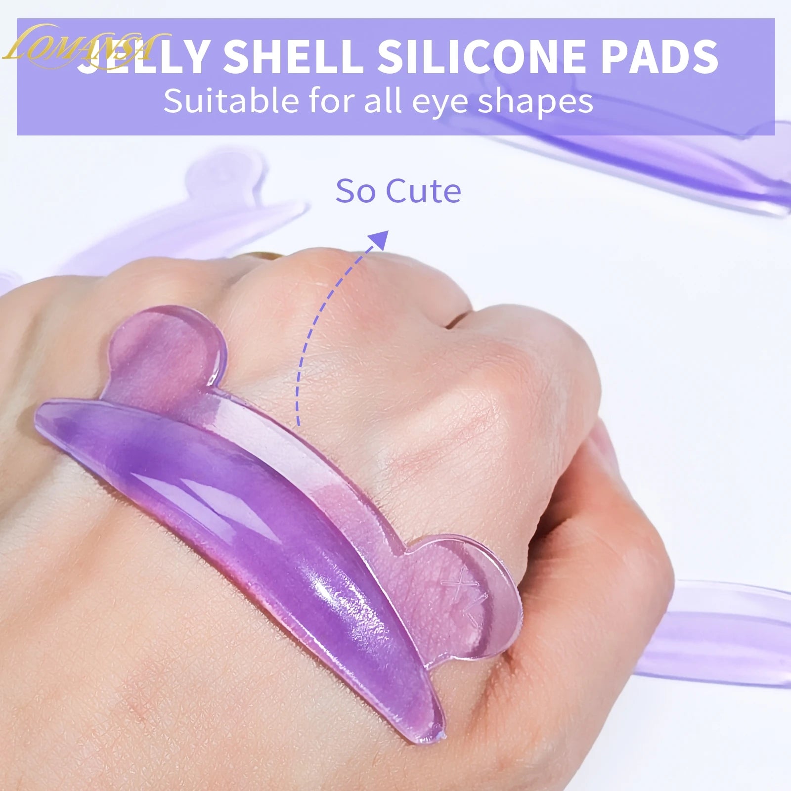 Lomansa 5 Pairs L Curl Silicone Eyelash Perm Pads
