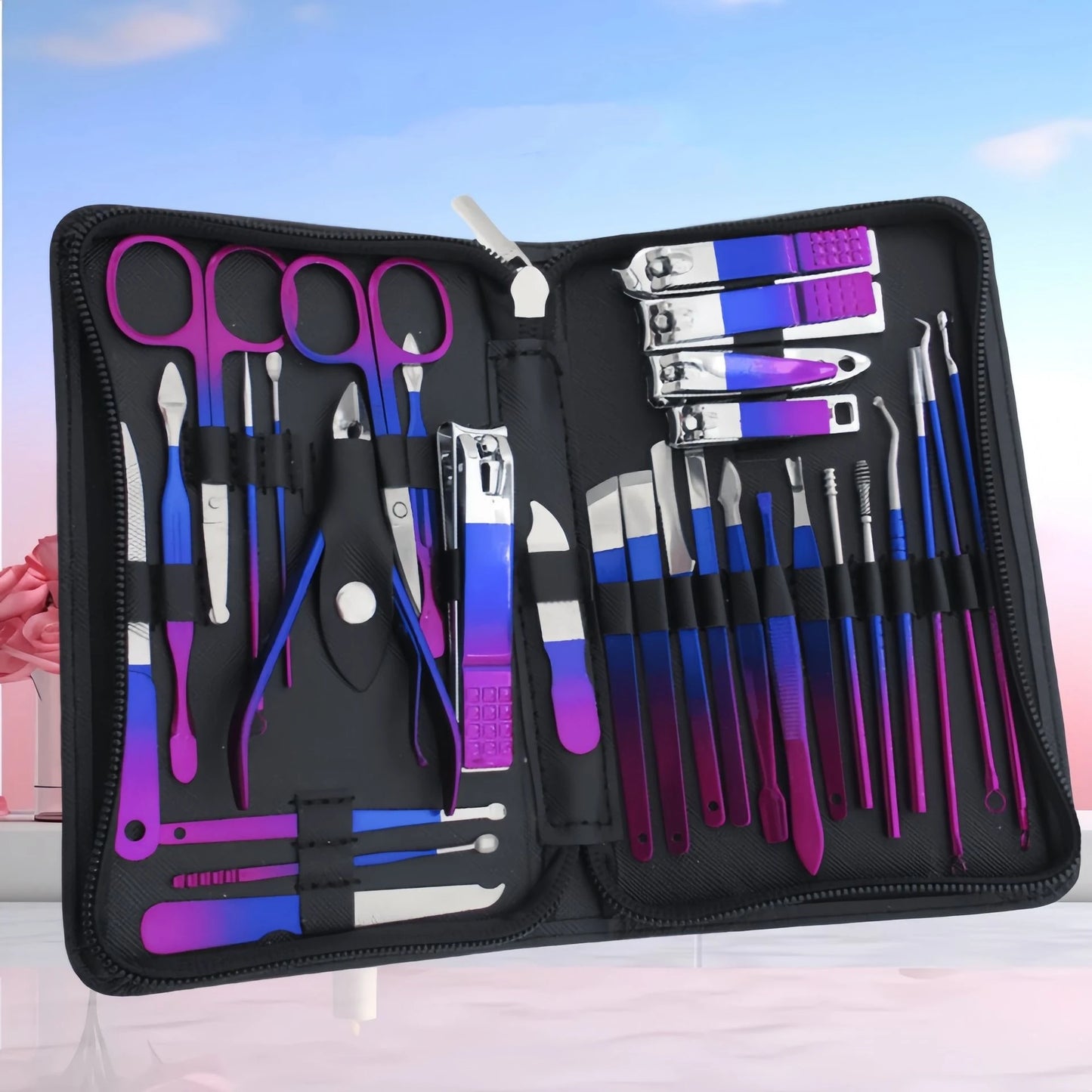 9-18pcs Set Professional Stainless Steel Manicure & Pedicure