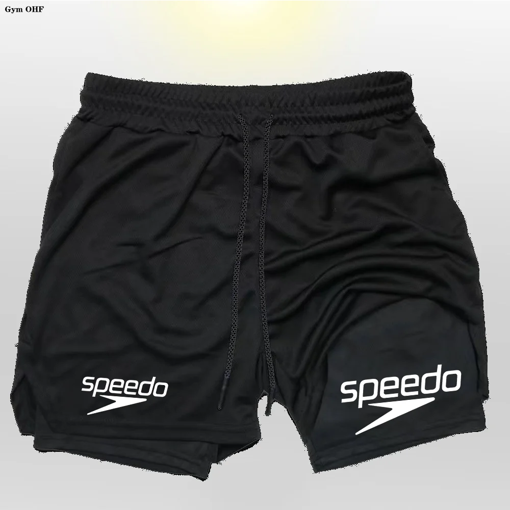 Fitness 2-in-1 training shorts suitable for men