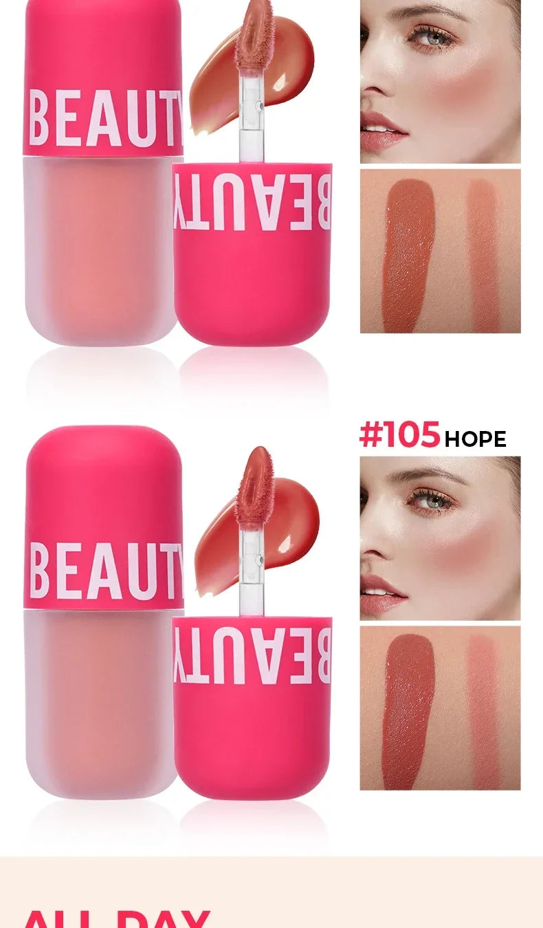 BEAUTY GLAZED 5 Colors Blush Serum Long Lasting Waterproof