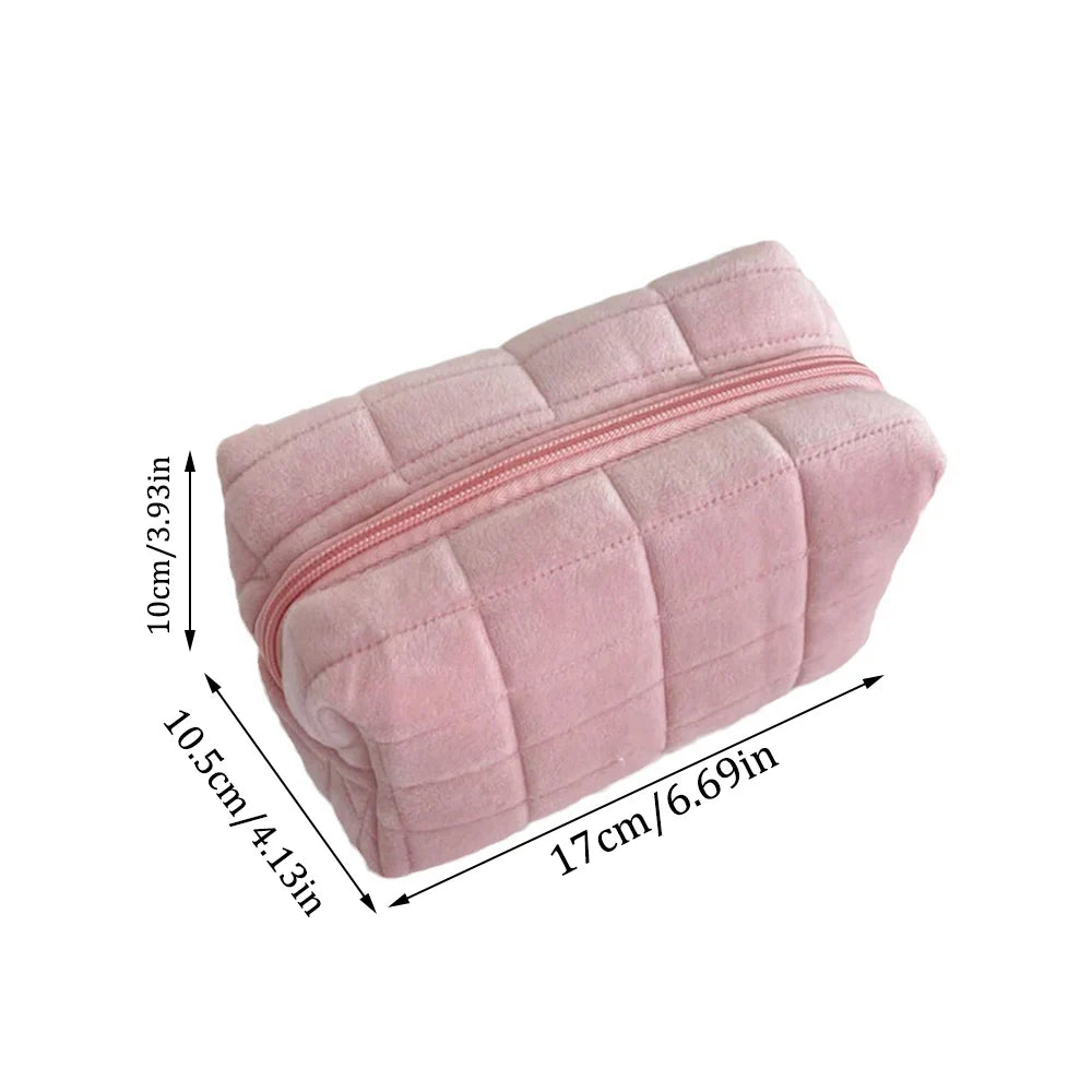  Cute Plush Makeup Bag for Women Portable Wear
