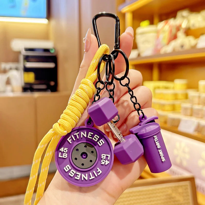 Fitness Keychain Colorful Gym Bag Charm for Fitness Lovers