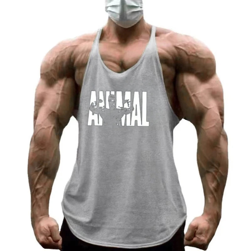 Men's Fitness Stringer Vest Cotton Y-Back Workout Tank