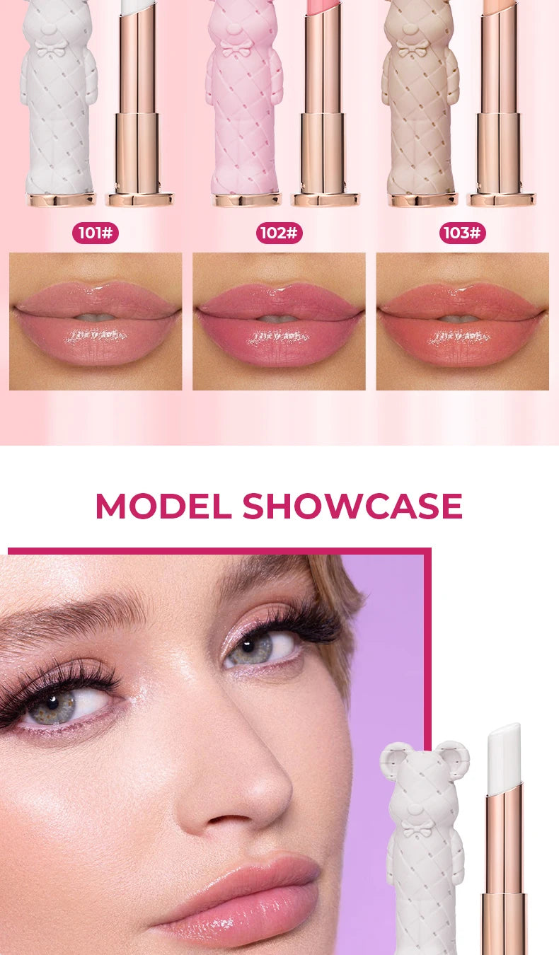 Beauty Glazed Bear Moisturizing Lipstick Colored Lip Balm
