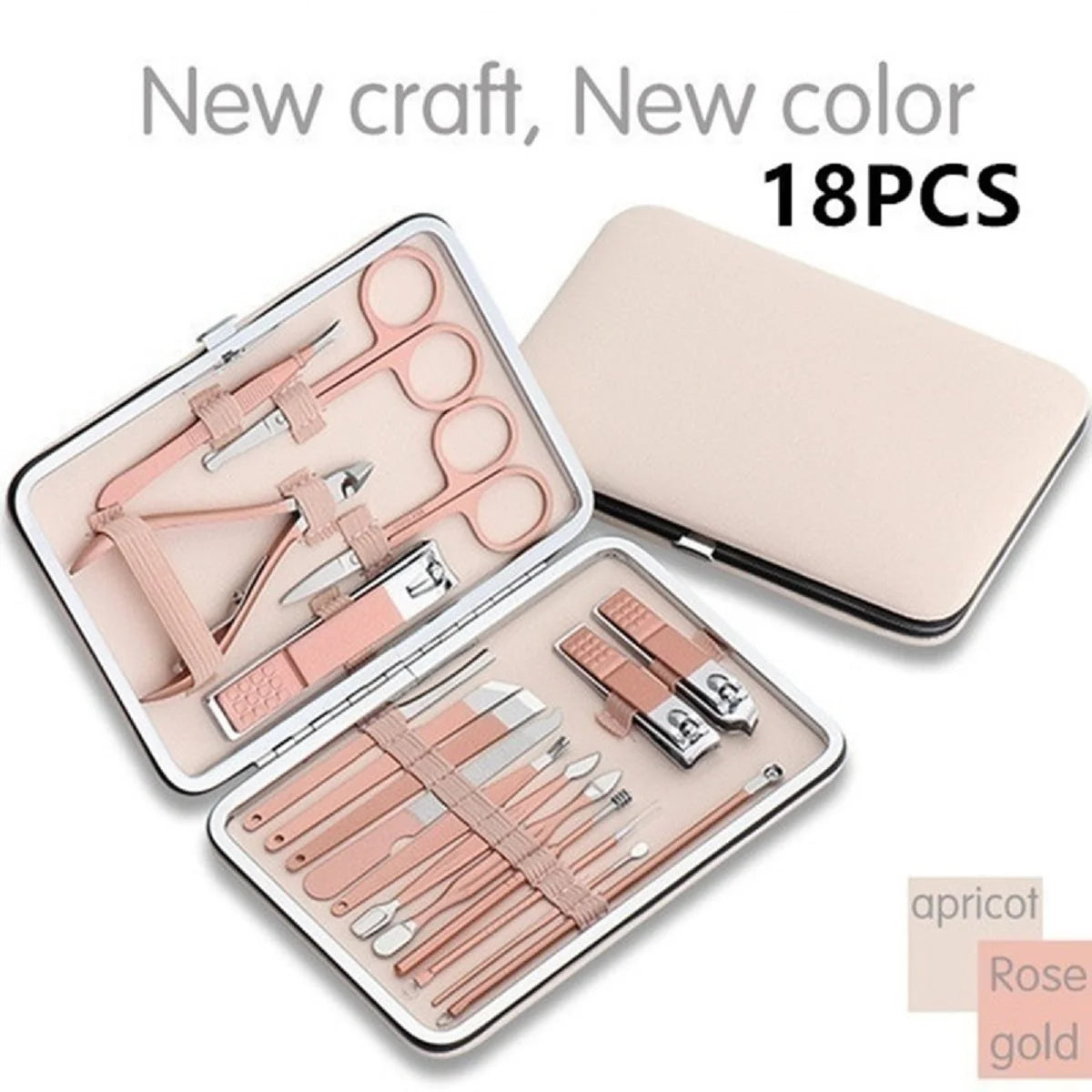 New Rose Gold& Black Nail Scissors Set Nail Clippers