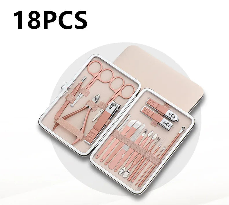 New Rose Gold& Black Nail Scissors Set Nail Clippers