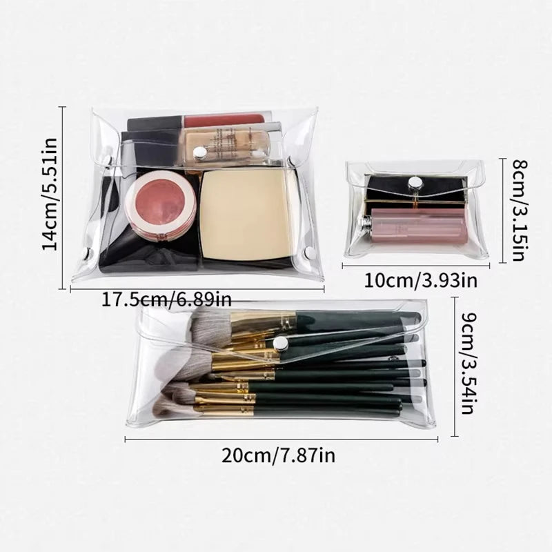 Transparent Cosmetic Bag Portable for Makeup Brushes