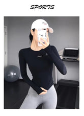 Fitness Tops Women Tight Sports Long Sleeve Yoga Clothing