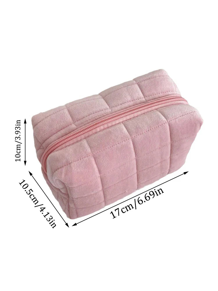  Cute Plush Makeup Bag for Women Portable Wear