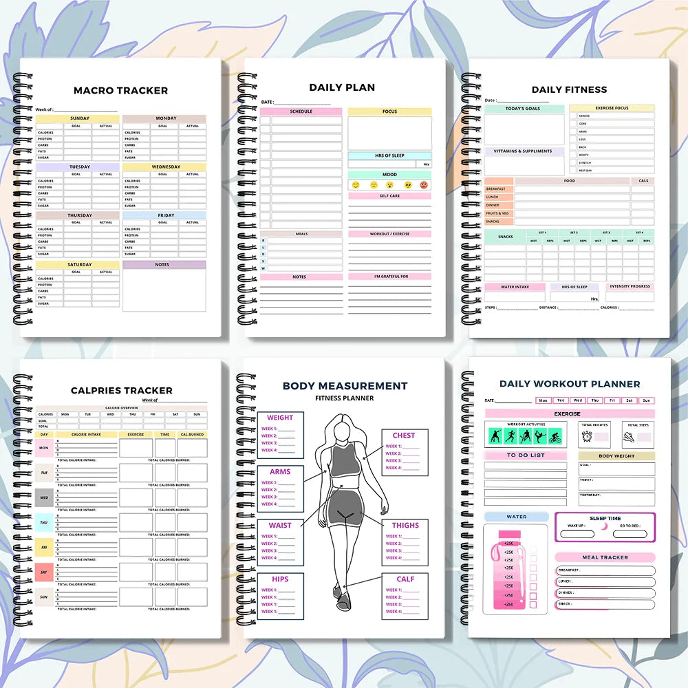 1PC Fitness Planner Bundle-Fitness Journal Workout Log
