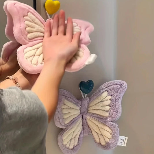 Hanging Coral Fleece Butterfly