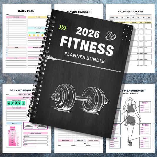 1PC Fitness Planner Bundle-Fitness Journal Workout Log
