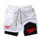 Fitness 2-in-1 training shorts suitable for men