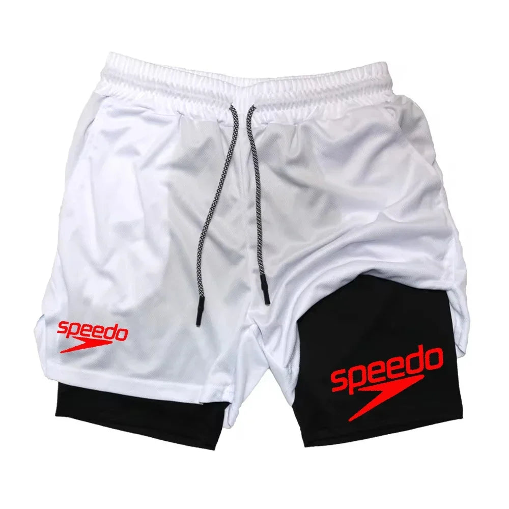 Fitness 2-in-1 training shorts suitable for men