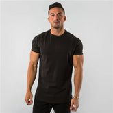 Fitness T-Shirt Men Bodybuilding Short Sleeve Sport Running