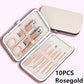 New Rose Gold& Black Nail Scissors Set Nail Clippers
