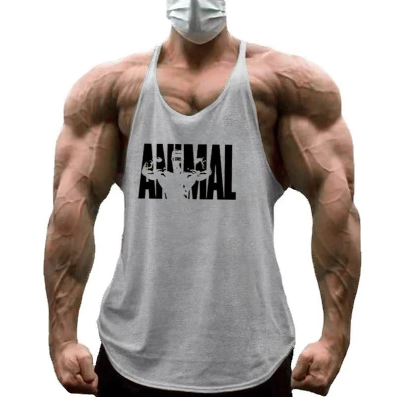 Men's Fitness Stringer Vest Cotton Y-Back Workout Tank