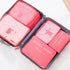 6 PcsSet PinkBlueGrey Travel Storage Bag