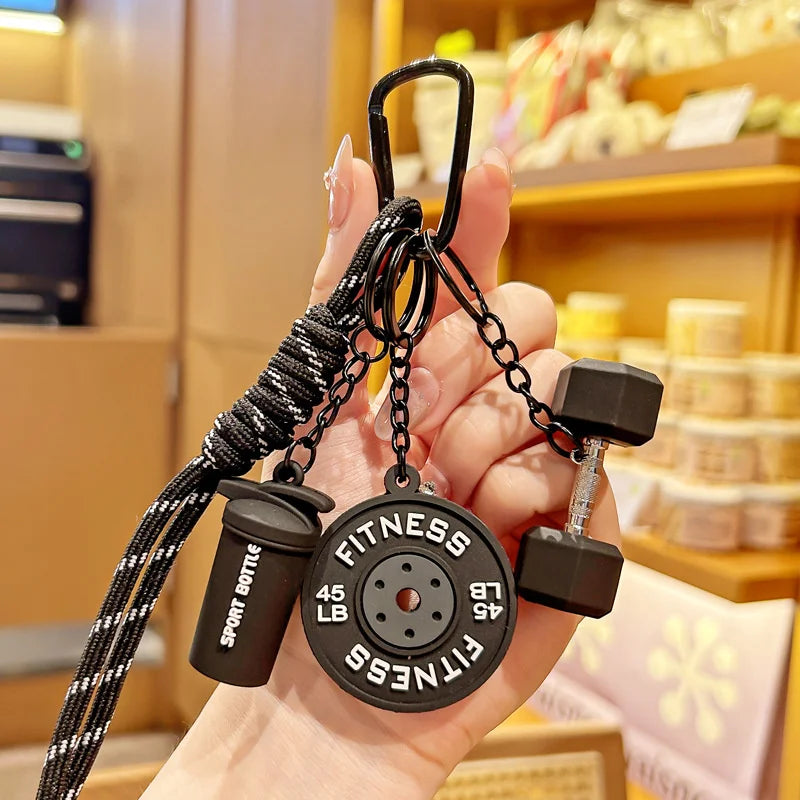 Fitness Keychain Colorful Gym Bag Charm for Fitness Lovers