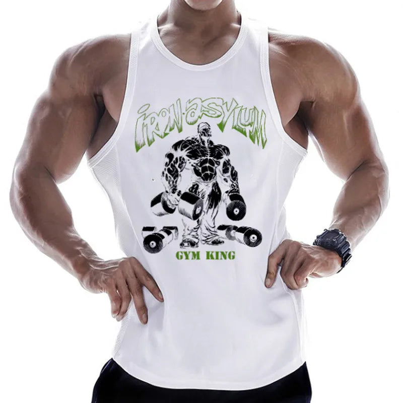 Fitness Clothing Men Muscle Shirt Cotton Men