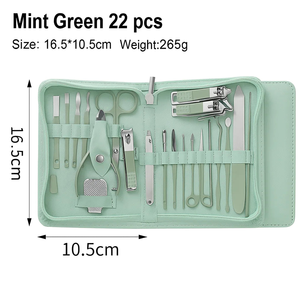 New Rose Gold& Black Nail Scissors Set Nail Clippers
