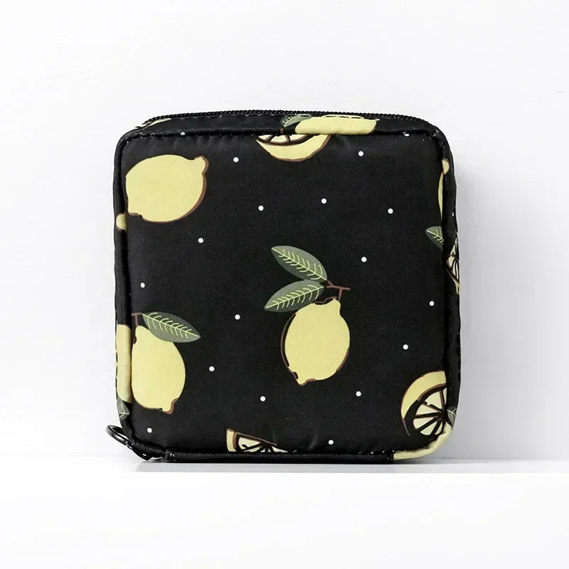 Heart Print Sanitary Napkins Storage Bag Feminine Period