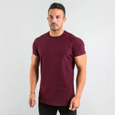 Fitness T-Shirt Men Bodybuilding Short Sleeve Sport Running