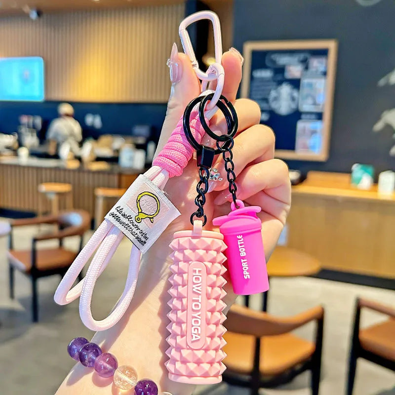 Fitness Keychain Colorful Gym Bag Charm for Fitness Lovers