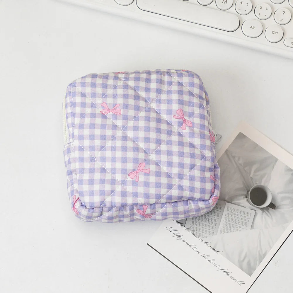 Heart Print Sanitary Napkins Storage Bag Feminine Period