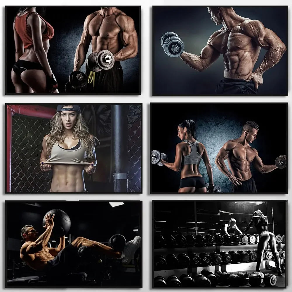Fitness Motivation Canvas Art Sexy