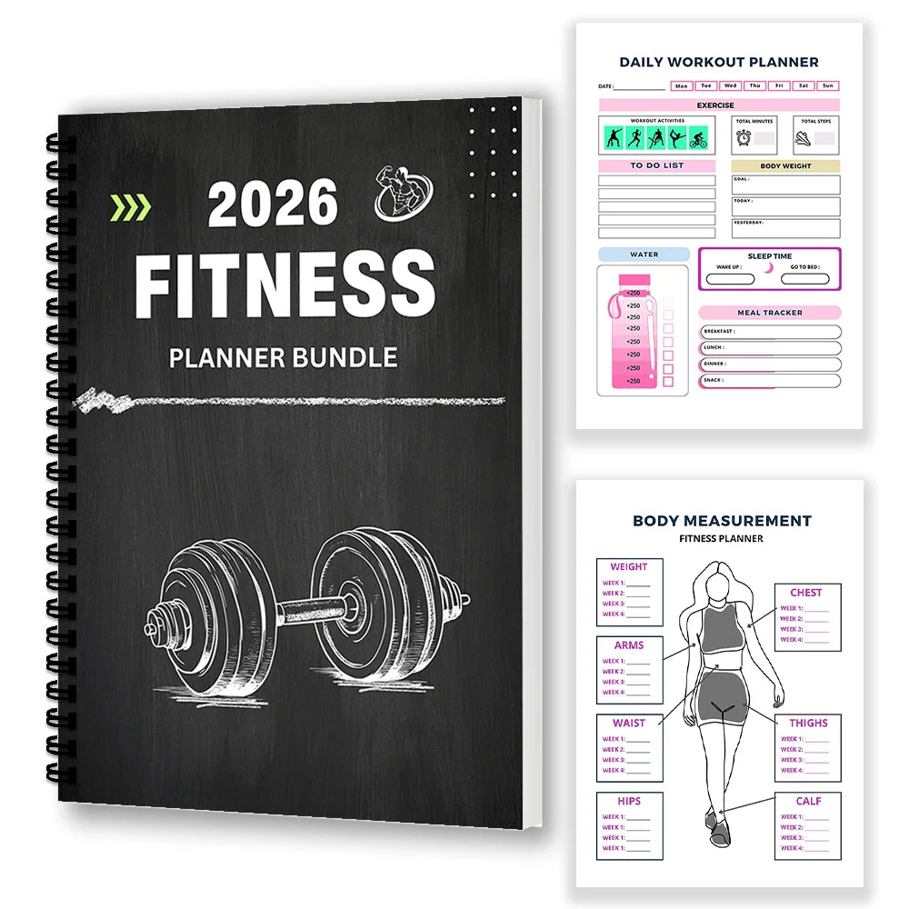 1PC Fitness Planner Bundle-Fitness Journal Workout Log