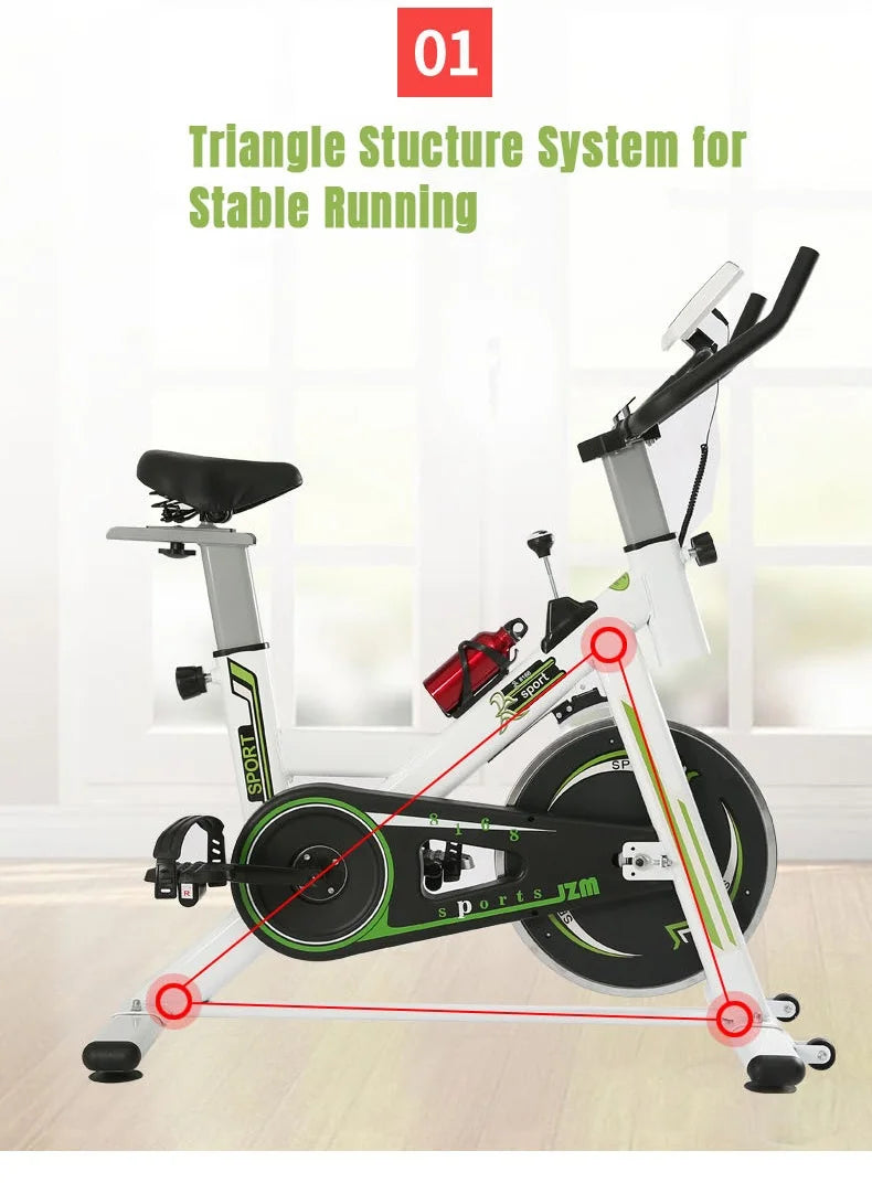 Indoor Cycling Bike with Magnetic Flywheel & LCD Monitor