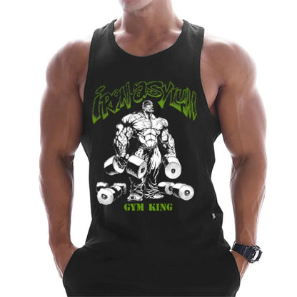 Fitness Clothing Men Muscle Shirt Cotton Men