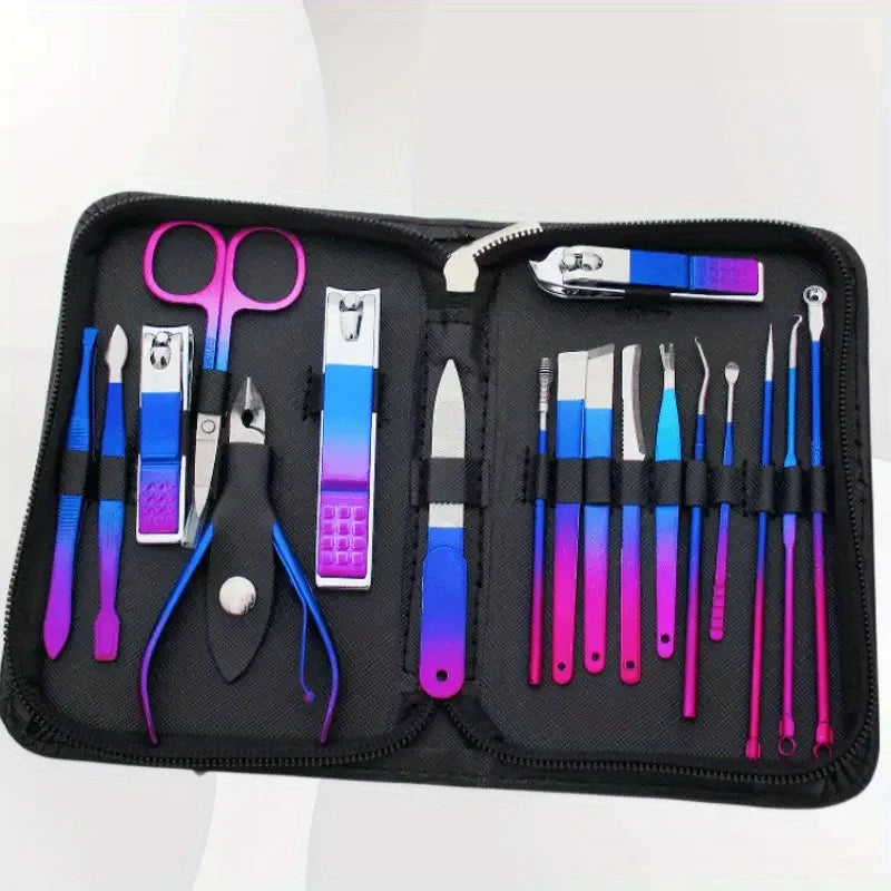 9-18pcs Set Professional Stainless Steel Manicure & Pedicure