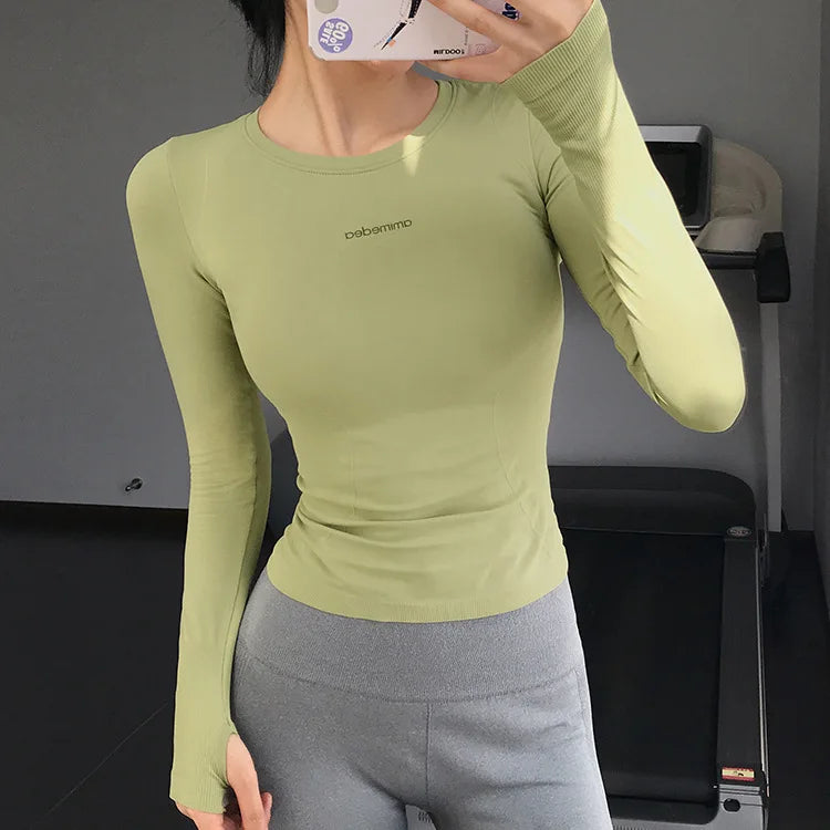 Fitness Tops Women Tight Sports Long Sleeve Yoga Clothing