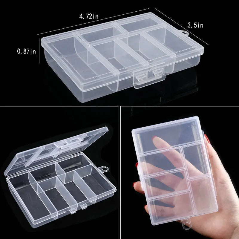 Transparent Plastic Storage Jewelry Box Compartment