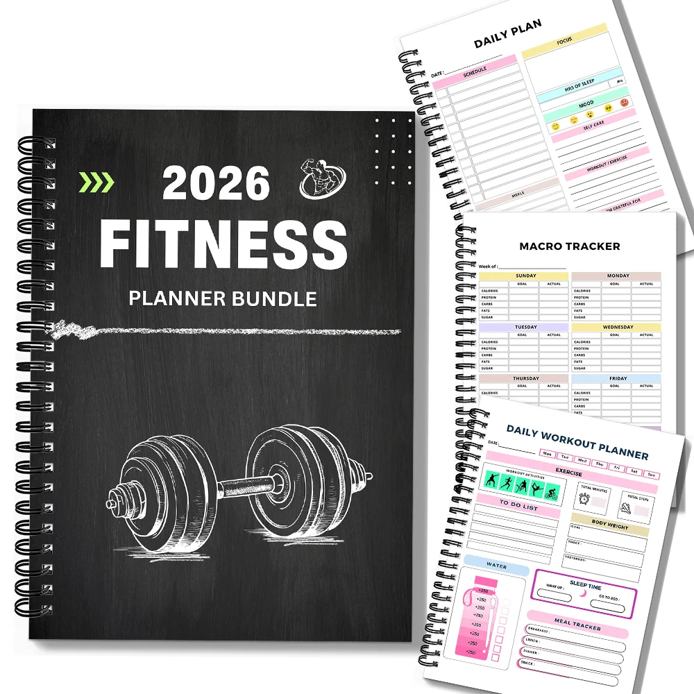 1PC Fitness Planner Bundle-Fitness Journal Workout Log
