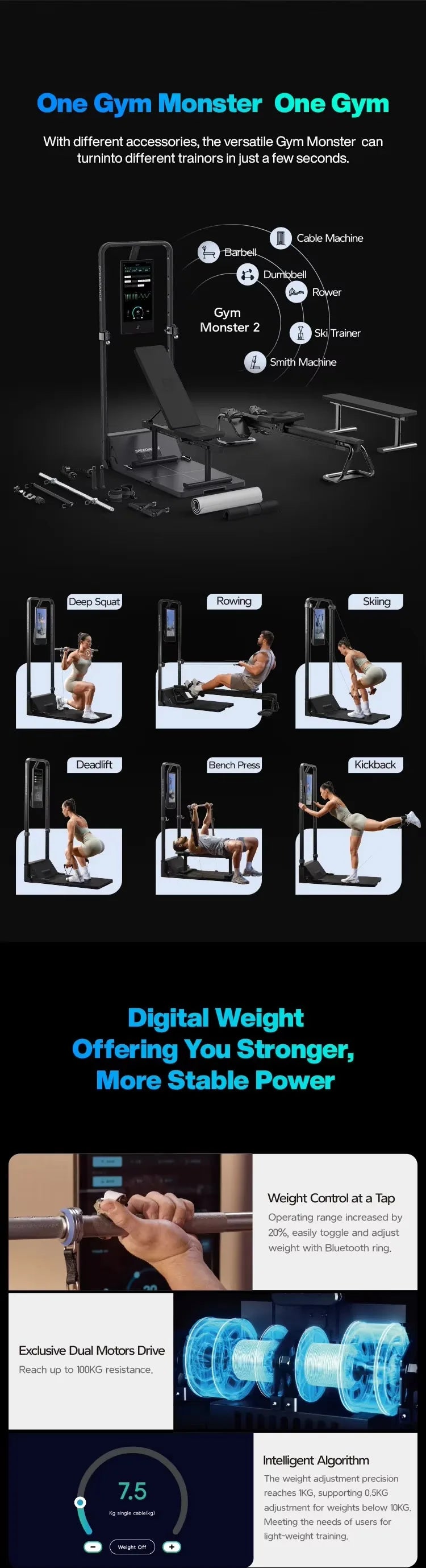 All in One Smart Home Gym Full Body Training Gym Equipment