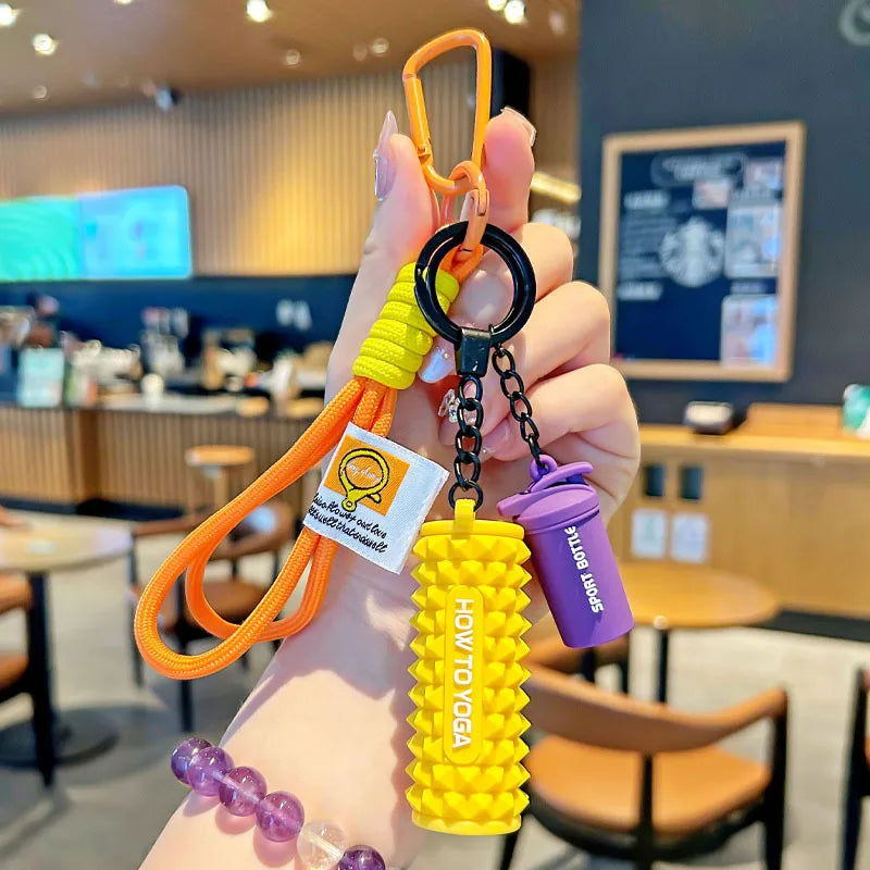 Fitness Keychain Colorful Gym Bag Charm for Fitness Lovers